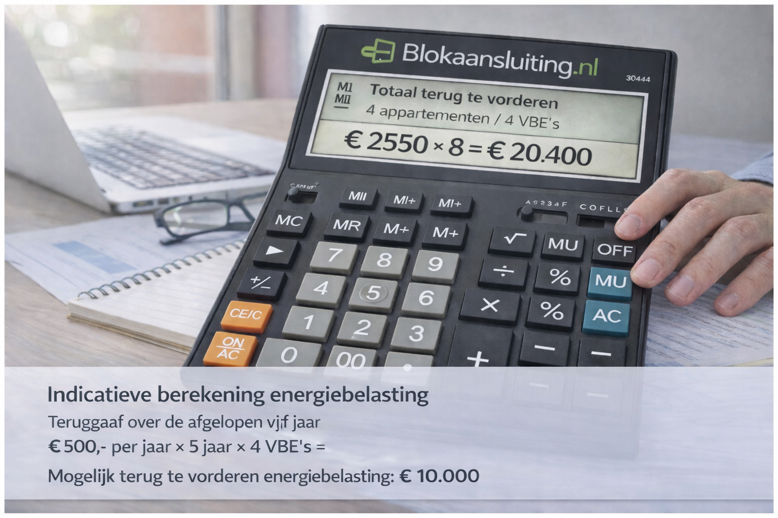 Rekenmodule: Blokaansluiting.nl